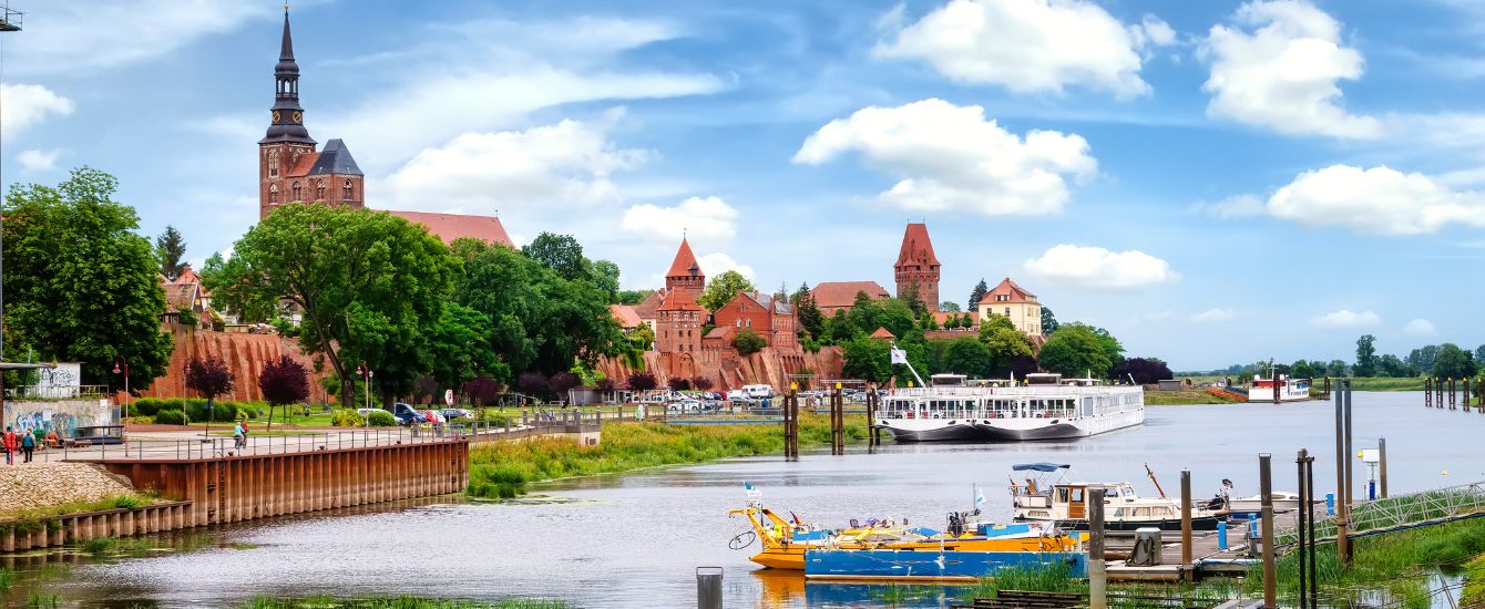 Hafenansicht von Tangermuende